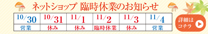 休業日のご案内