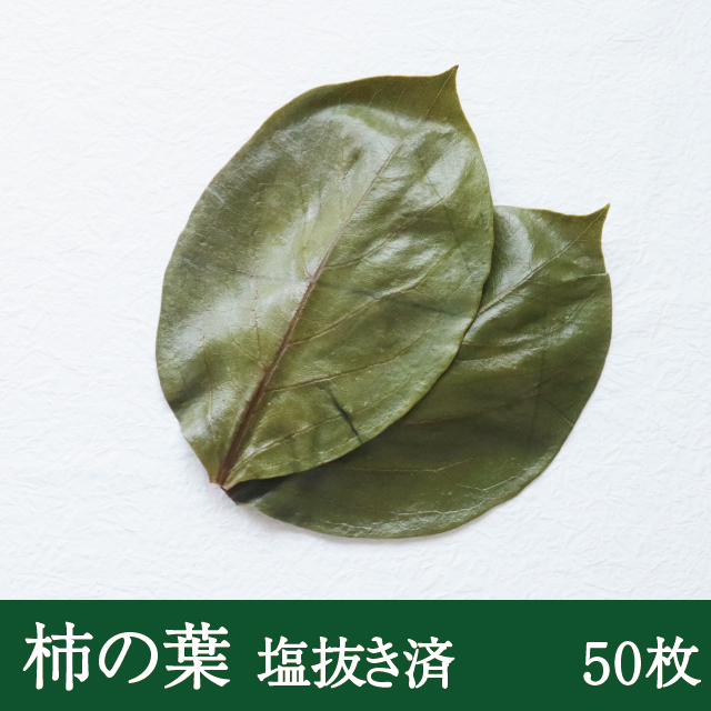 そのまま使える柿の葉 [洗浄・塩抜・乾燥済 50枚]