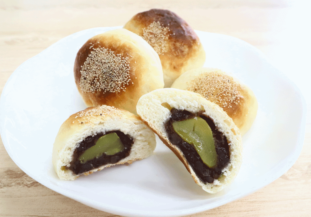 けしの実あんぱん　栗の甘露煮　イメージ